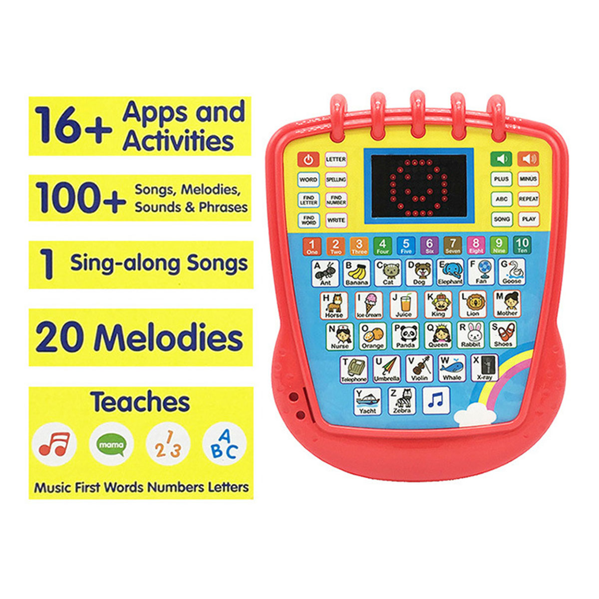 새로운 영어 시뮬레이션 학습 장난감 조기 교육 장난감 빛과 음악 단어 학습 학습 교육 기계 선물